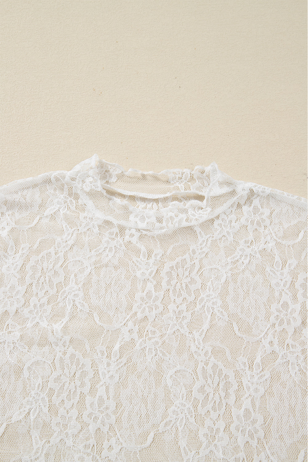 Lace Mesh Long Sleeve Top 🤍